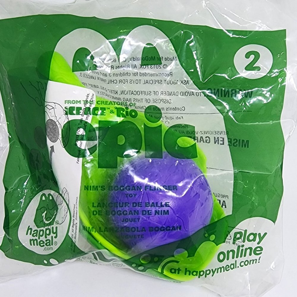 2013 Ice Age Rio EPIC NIMS Boggan Flinger #2 McDonald's Happy Meal Toy - NEW
